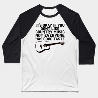 Funny Country Music Baseball T-Shirt